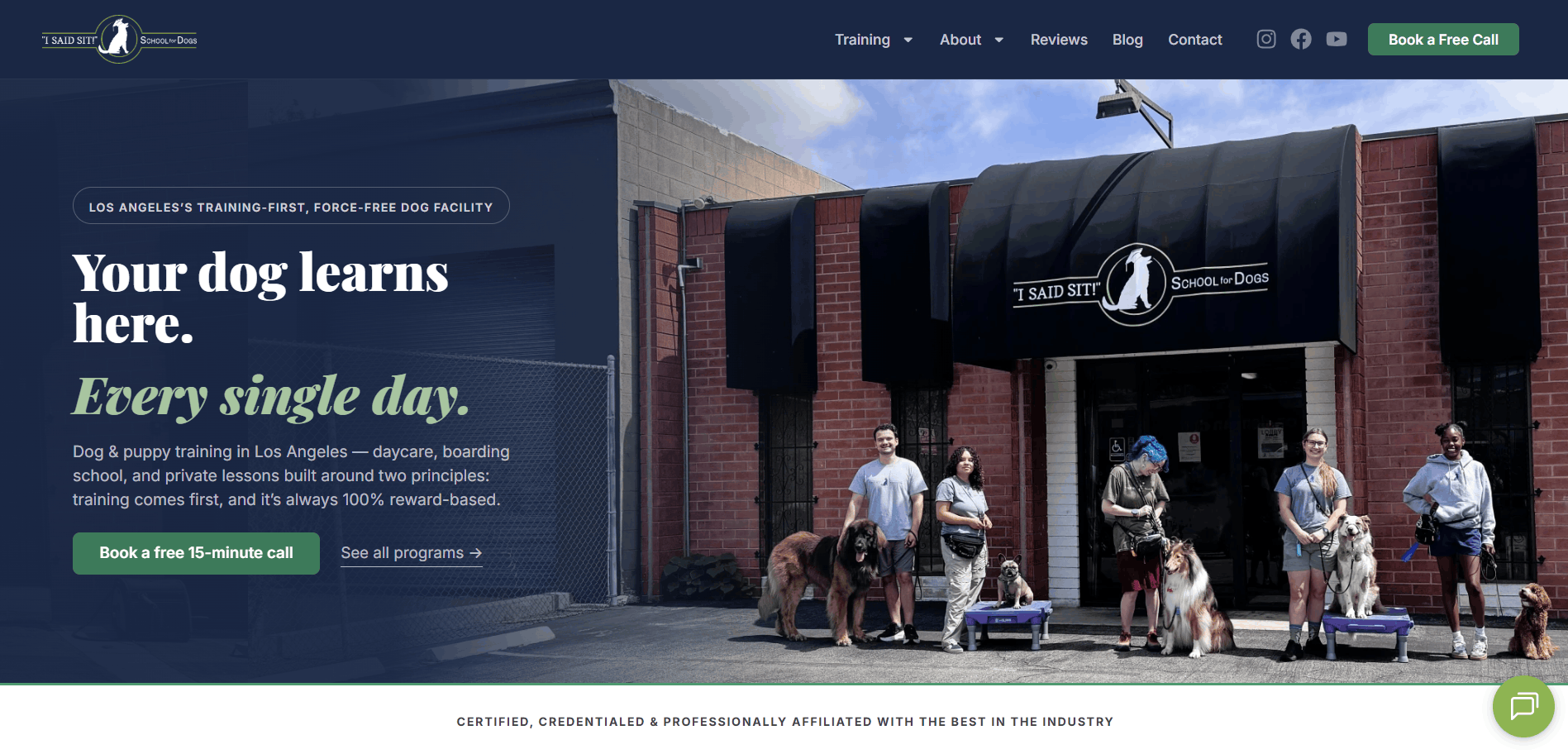 I Said Sit! - Dog Training Academy Website
